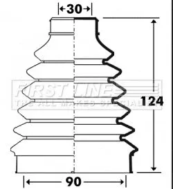  FIRST LINE Drive Shaft Cv Boot Kit