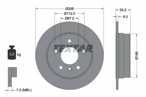 1x TEXTAR 92099703 Brake Disc