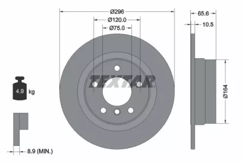 TEXTAR TEXTAR (92133103) 1x TEXTAR 92133103 Brake Disc 