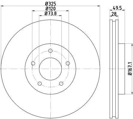 1x  TEXTAR Brake Disc
