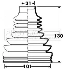  FIRST LINE Drive Shaft Cv Boot Kit