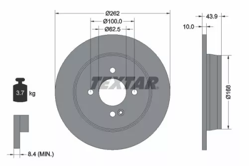 1x  TEXTAR Brake Disc