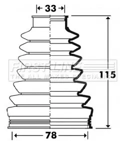FIRST LINE FIRST LINE FCB2909  FIRST LINE Drive Shaft Cv Boot Kit 