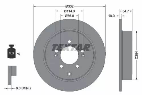 TEXTAR TEXTAR (92294903) 1x TEXTAR 92294903 Brake Disc 