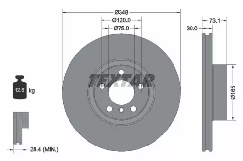 TEXTAR TEXTAR 92320405 1x TEXTAR 92320405 Brake Disc 