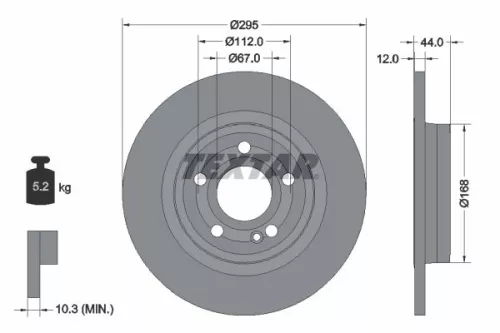 TEXTAR TEXTAR (92323203) 1x  TEXTAR Brake Disc 
