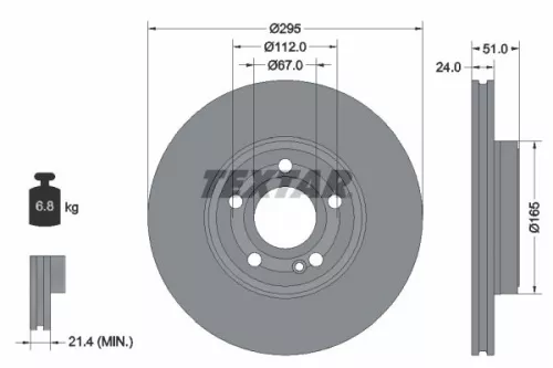 TEXTAR TEXTAR (92323505) 1x  TEXTAR Brake Disc 