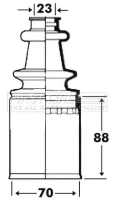 FIRST LINE FIRST LINE FCB2913  FIRST LINE Drive Shaft Cv Boot Kit 