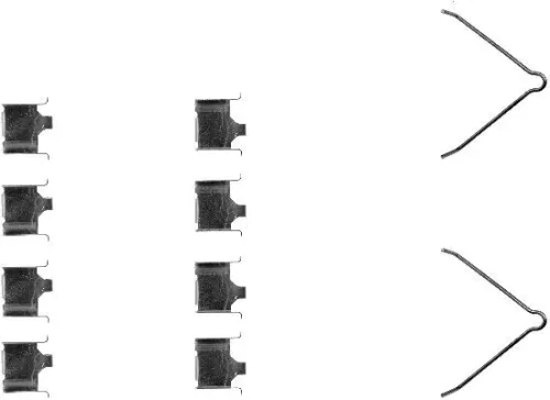 1x Accessory Kit, disc brake pad