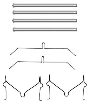 1x Accessory Kit, disc brake pad