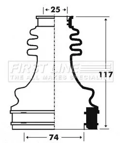  FIRST LINE Drive Shaft Cv Boot Kit