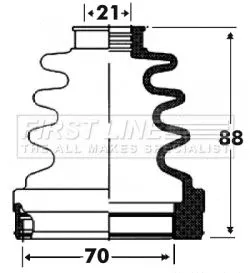 FIRST LINE FIRST LINE FCB2918  FIRST LINE Drive Shaft Cv Boot Kit 
