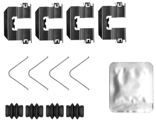 1x Accessory Kit, disc brake pad