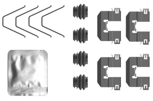 1x Accessory Kit, disc brake pad