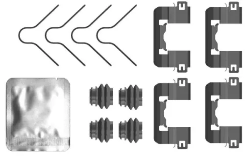 1x Accessory Kit, disc brake pad