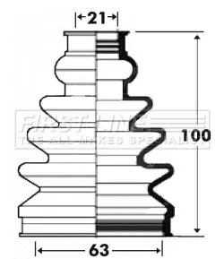  FIRST LINE Drive Shaft Cv Boot Kit