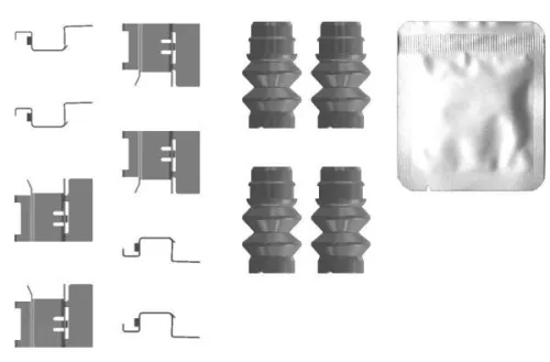 1x Accessory Kit, disc brake pad