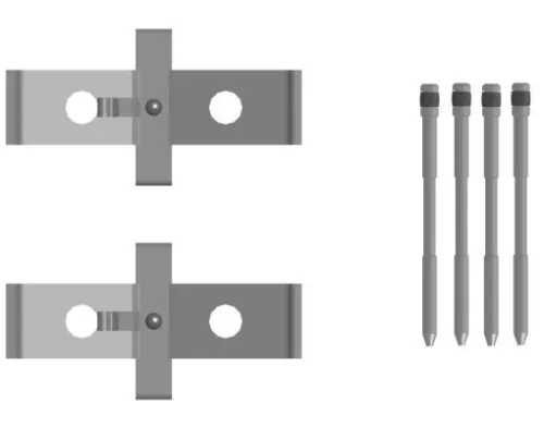 1x Accessory Kit, disc brake pad