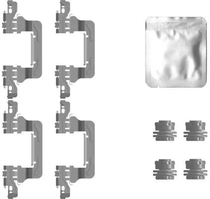 1x Accessory Kit, disc brake pad