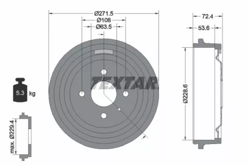 1x Brake Drum