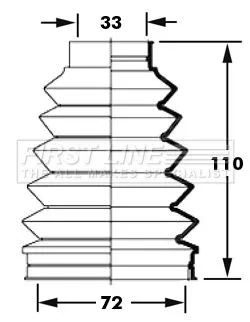 FIRST LINE FIRST LINE FCB6000  FIRST LINE Drive Shaft Cv Boot Kit 