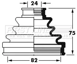  FIRST LINE Drive Shaft Cv Boot Kit