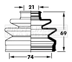 FIRST LINE FIRST LINE FCB6006  FIRST LINE Drive Shaft Cv Boot Kit 