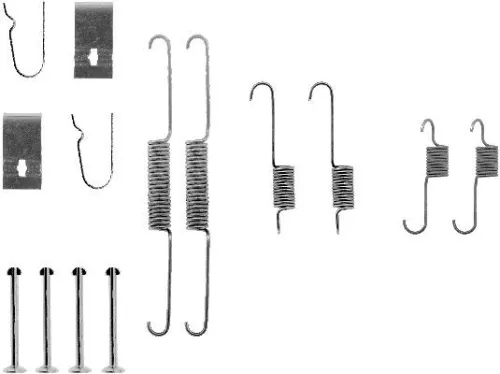 1x Accessory Kit, brake shoes