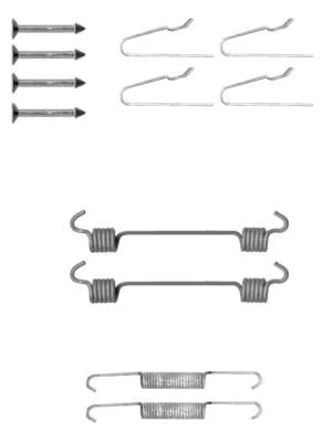 1x Accessory Kit, parking brake shoes