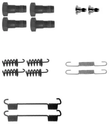 1x Accessory Kit, parking brake shoes