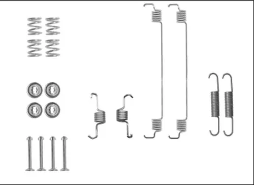 1x Accessory Kit, brake shoes