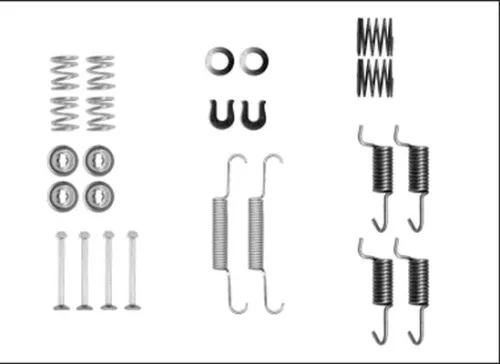 1x Accessory Kit, parking brake shoes