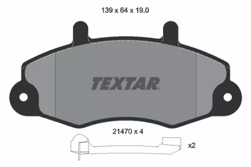 TEXTAR TEXTAR (2147002) 1x Brake Kit, disc brake 
