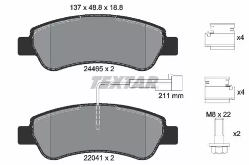 TEXTAR TEXTAR 2446503 1x TEXTAR 2446503 Brake Pad Set 