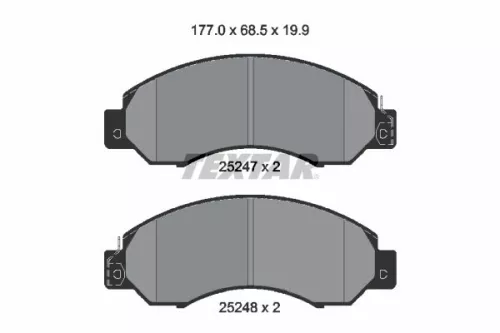 1x TEXTAR 2524701 Brake Pad Set