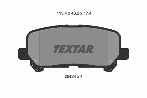 TEXTAR TEXTAR 2543403 1x TEXTAR 2543403 Brake Pad Set 