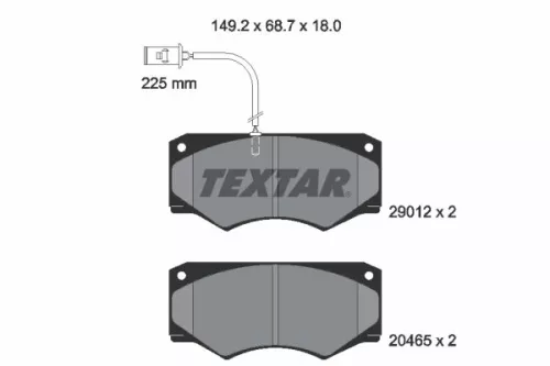 TEXTAR TEXTAR 2901201 1x TEXTAR 2901201 Brake Pad Set 
