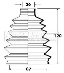 FIRST LINE FIRST LINE FCB6011  FIRST LINE Drive Shaft Cv Boot Kit 