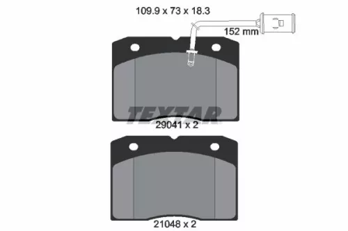 TEXTAR TEXTAR 2904101 1x TEXTAR 2904101 Brake Pad Set 
