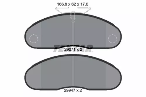 TEXTAR TEXTAR 2907102 1x TEXTAR 2907102 Brake Pad Set 