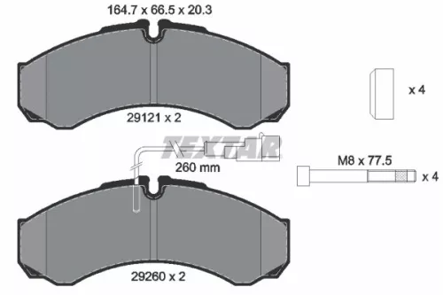 TEXTAR TEXTAR 2912113 1x TEXTAR 2912113 Brake Pad Set 