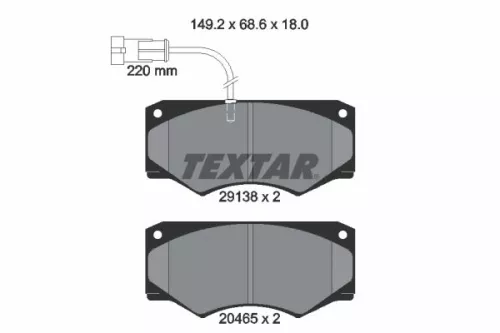 TEXTAR TEXTAR 2913801 1x TEXTAR 2913801 Brake Pad Set 