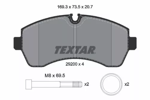TEXTAR TEXTAR 2920006 1x TEXTAR 2920006 Brake Pad Set 