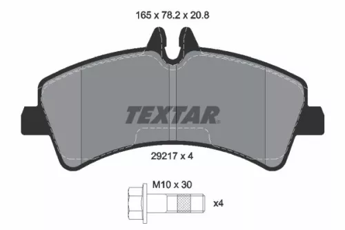 TEXTAR TEXTAR 2921702 1x TEXTAR 2921702 Brake Pad Set 