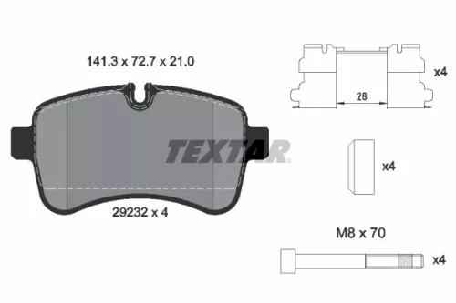 TEXTAR TEXTAR (2923201) 1x Brake Kit, disc brake 