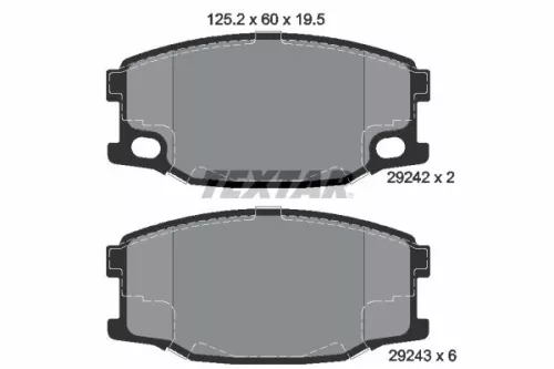 1x TEXTAR 2924201 Brake Pad Set