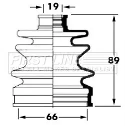 FIRST LINE FIRST LINE FCB6043  FIRST LINE Drive Shaft Cv Boot Kit 