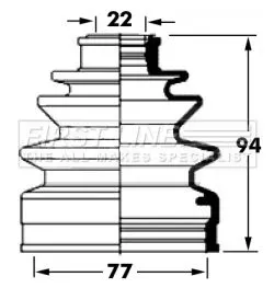  FIRST LINE Drive Shaft Cv Boot Kit