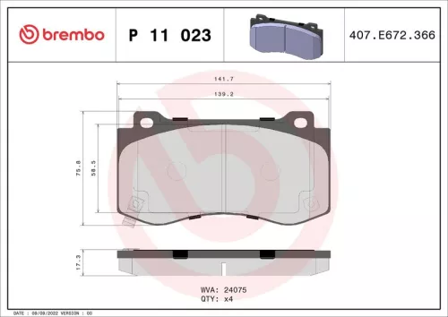 ABS ABS (11023) ABS 11023 Brake Pad Set 