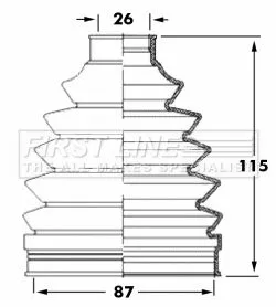 FIRST LINE FIRST LINE FCB6049  FIRST LINE Drive Shaft Cv Boot Kit 
